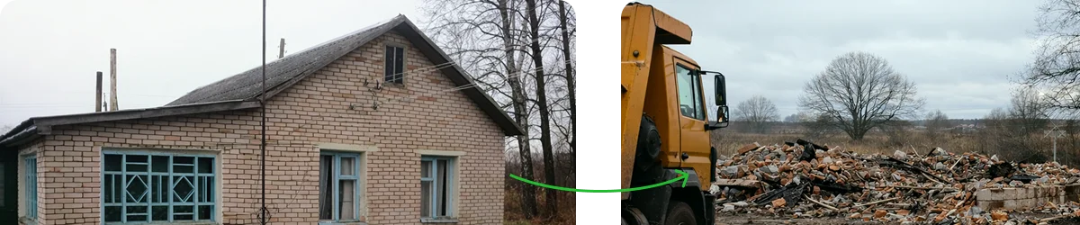 Демонтаж капитального кирпичного здания